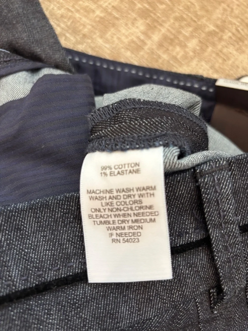 Banana Republic NWT Sloan Fit Pants Size 4P Petite Dark Blue Denim Dress Slacks - Picture 11 of 11